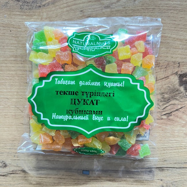 "NATURALNATS" Цукаты кубики 200 гр.